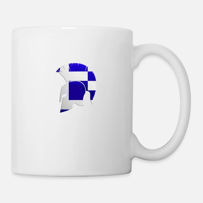 casque grec - Mug blanc - blanc