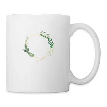 Flora & Fauna Grün Gold personalisierbar - Tasse - Weiß - Rechts