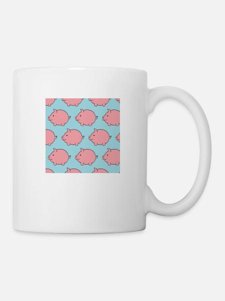 Schweinchen - Tasse - Weiß