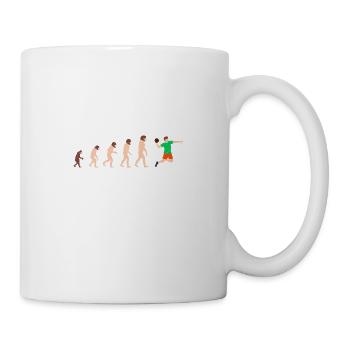 Evolution Handball Player Lustige Geschenkidee - Tasse - Weiß - Rechts