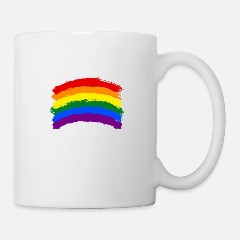 Rainbow Regenbogen leuchtende Farben - Tasse - Weiß