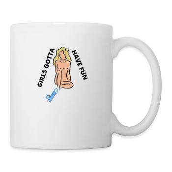 Lustige Mädchen - Tasse - Weiß - Rechts