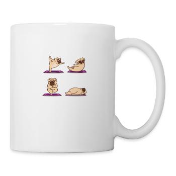 Mops Yoga | Namaste chien d’entraînement Pilates Cadeaux - Mug blanc - blanc - Droite