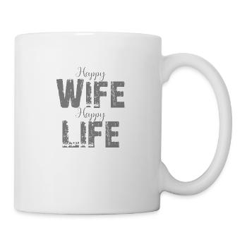 Happy Wife happy Life - Mug - white - Right