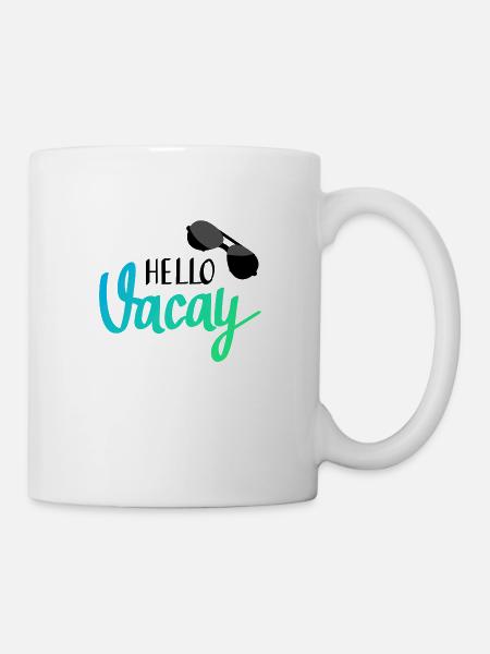 Hallo Urlaub! - Tasse - Weiß