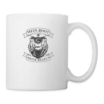 Boot Matrose Kapitän Segelboot Seebär T-Shirt - Tasse - Weiß - Rechts