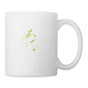 Farbe Klecks Spritzer Maler Geschenk Bunt Art Idee - Tasse - Weiß - Rechts
