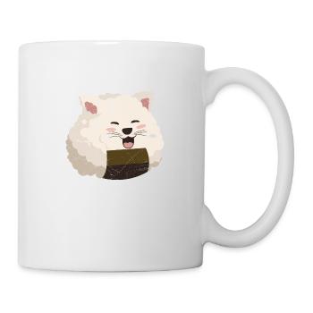 Onigiri Katze Kawaii Lustige Geschenkidee - Tasse - Weiß - Rechts