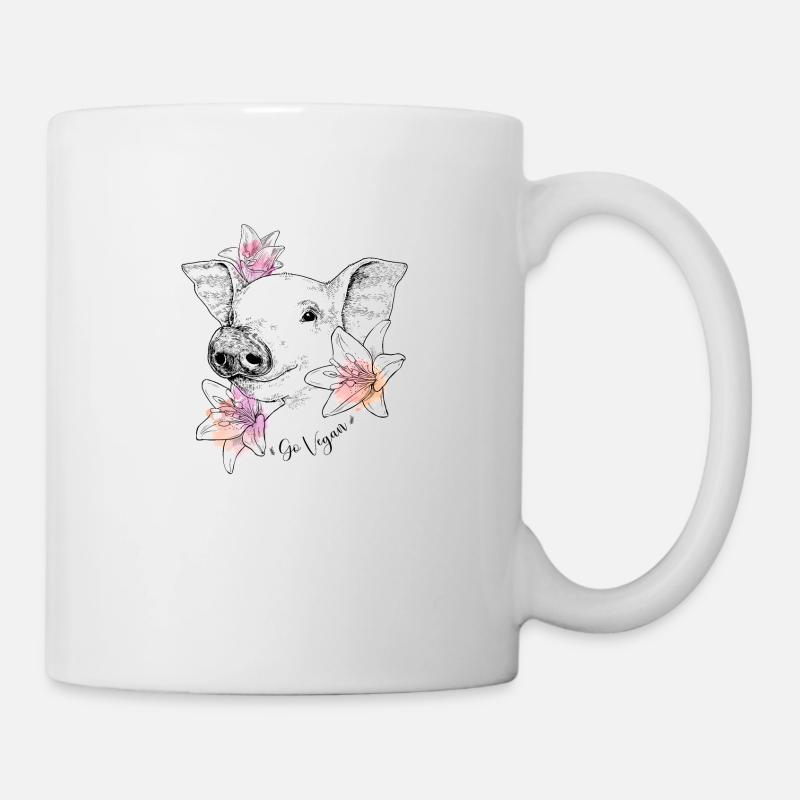 Go Vegan - Tasse - Weiß