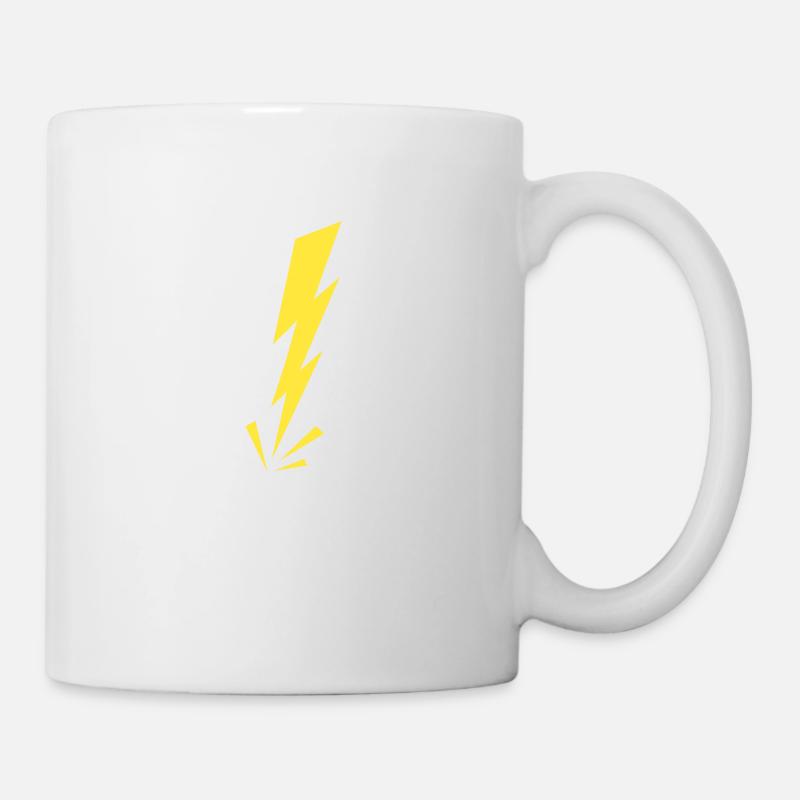 Lightning Thunder Lightning Angry idée cadeau d'avertissement - Mug blanc - blanc