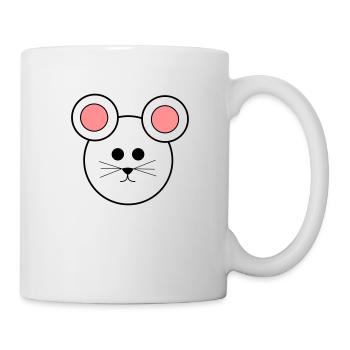Cartoon mouse white pink pink - Mug - white - Right