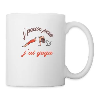 j'peux pas j'ai yoga - Mug blanc - blanc - Droite