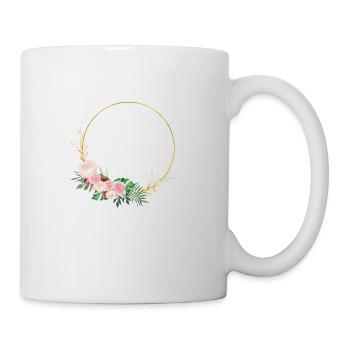 fresh flower circle - Mug - white - Right