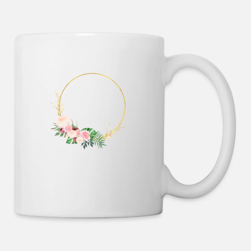 fresh flower circle - Tasse - Weiß