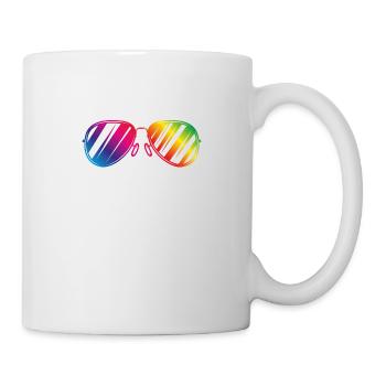 colorful sunglasses - Mug - white - Right