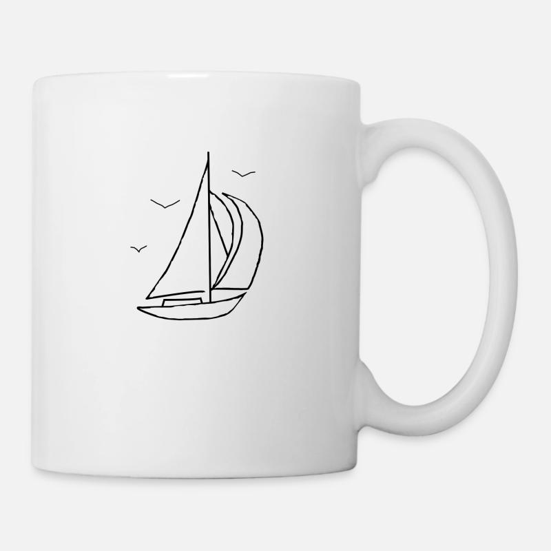 Segelschiff - Tasse - Weiß