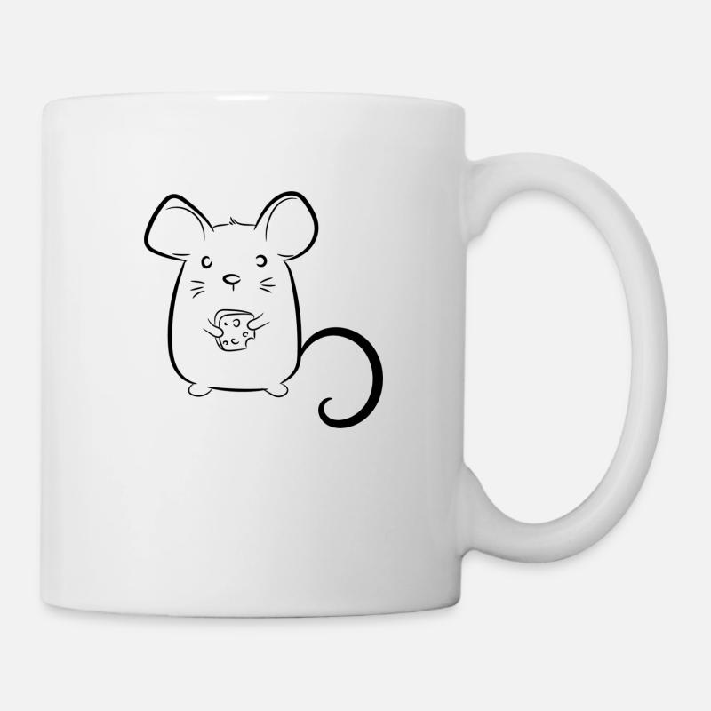 Souris au fromage - Mug blanc - blanc