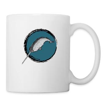 Narwal / Narwhal Design II - Tasse - Weiß - Rechts
