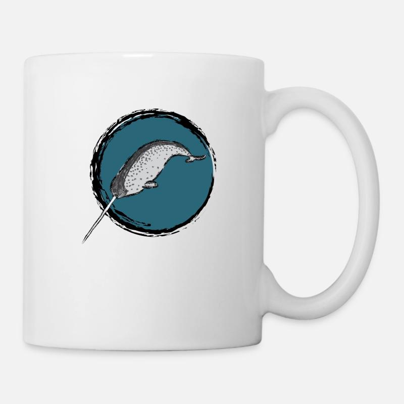 Narwal / Narwhal Design II - Tasse - Weiß