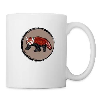 Roter Panda / Red Panda Design IV - Tasse - Weiß - Rechts