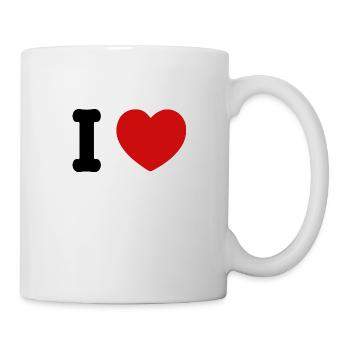 Ich liebe Herz ny Brauch - Tasse - Weiß - Rechts