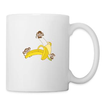 Monkey with banana - Mug - white - Right