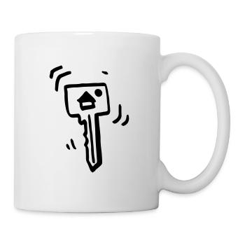 Clé de la maison / clé de maison - Ouverture - Construction - Mug blanc - blanc - Droite