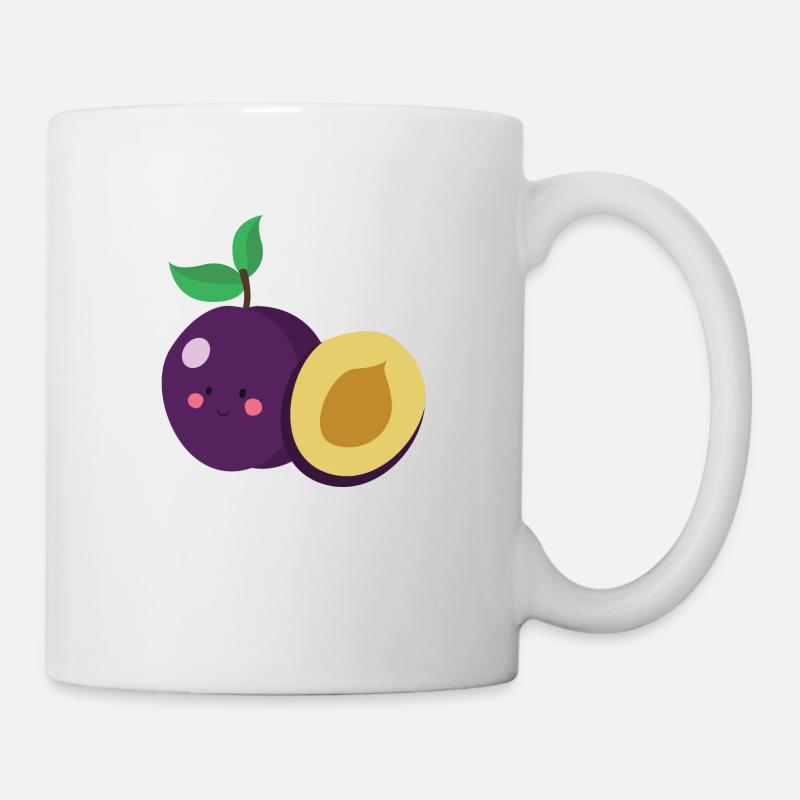 Pflaume - Tasse - Weiß