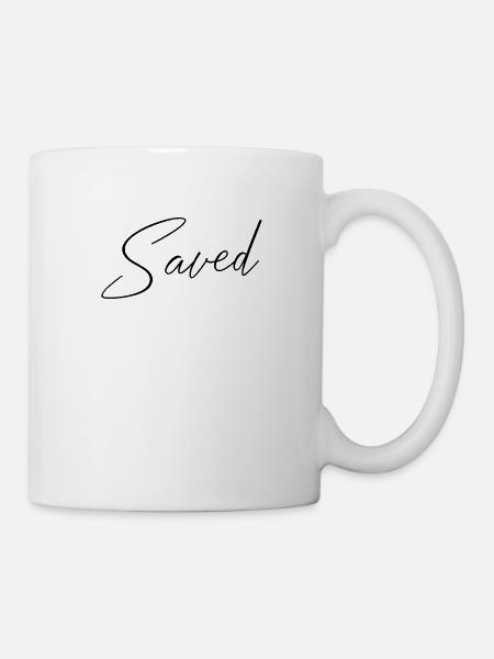 sauvé Jésus-Christ sauvé Dieu - Mug blanc - blanc