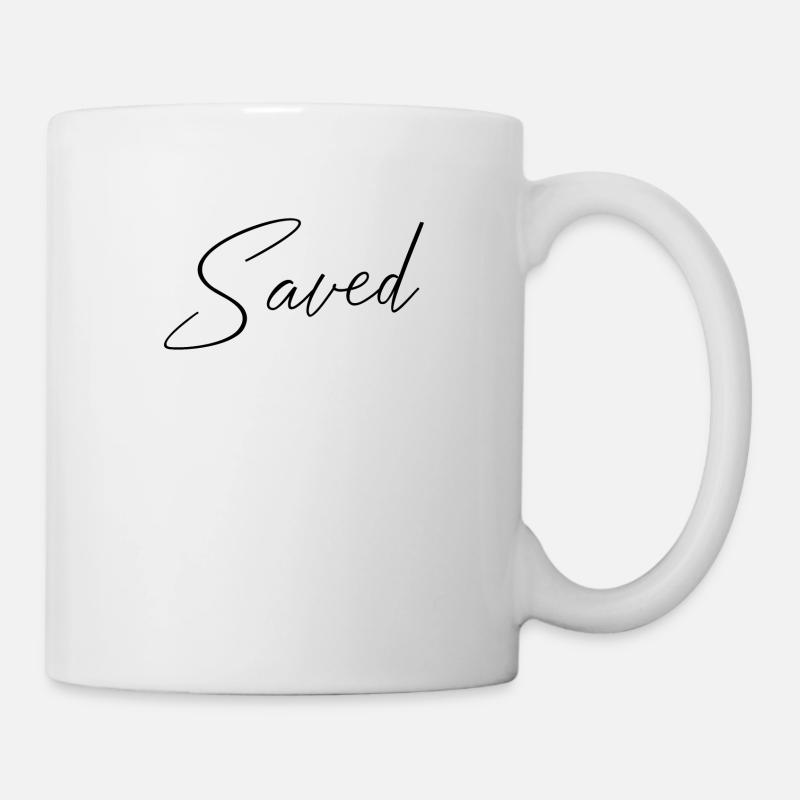 saved Jesus Christlich gerettet Gott - Tasse - Weiß