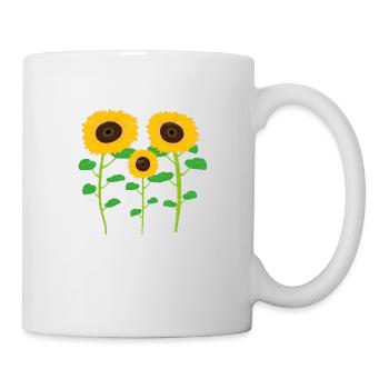 Sonnenblumen-Sammlung - Tasse - Weiß - Rechts
