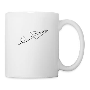 Avion en papier - Mug blanc - blanc - Droite