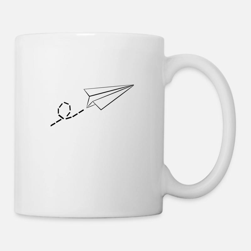 Avion en papier - Mug blanc - blanc