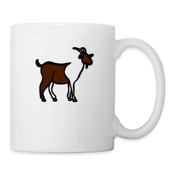 Goat - Line Art - Choose your color - Tasse - Weiß - Rechts
