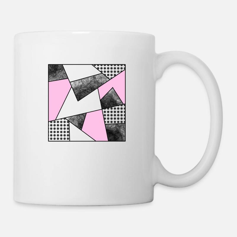 Mosaik modern rosa - Tasse - Weiß