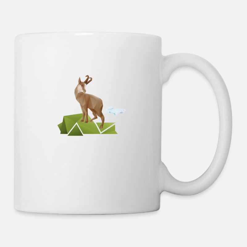 Gams auf Wiese - Tasse - Weiß