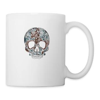 Vintage Skull - Tasse - Weiß - Rechts