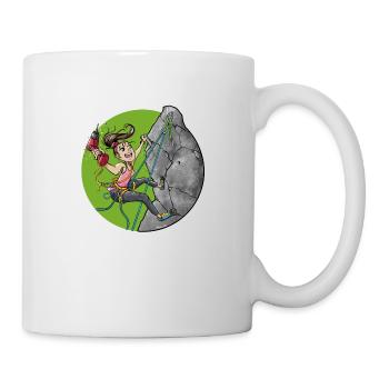 First ascent of the new tour - climbing T-shirt - Mug - white - Right