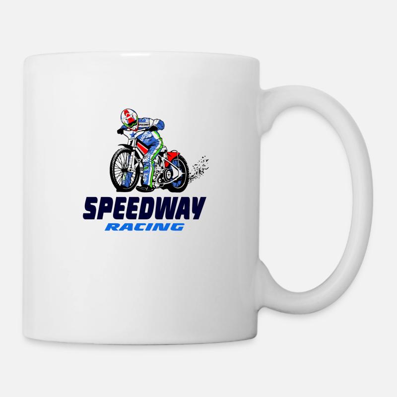 Motorcycle speedway racer - Mug - white