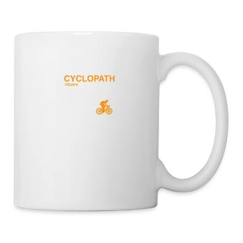 définition de dictionnaire cyclopathe cycliste cycliste - Mug blanc - blanc - Droite