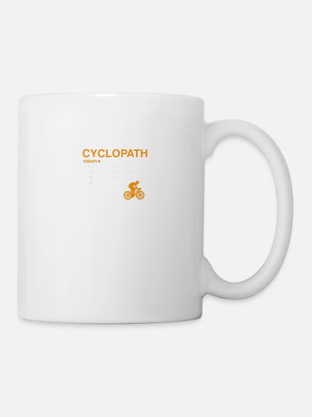 cyclopath ordbok definisjon syklist sykkel rytter - Kopp - hvit
