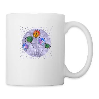 fleurs - Mug blanc - blanc - Droite