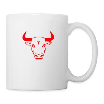 Bull in red - Tasse - Weiß - Rechts