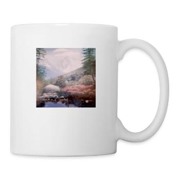 Paysage romantique lac des alpes neige en montagne - Mug blanc - blanc - Droite