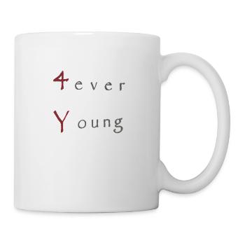 forever young - Tasse - Weiß - Rechts