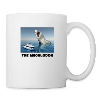 Le requin Megalodon - Mug blanc - blanc - Droite
