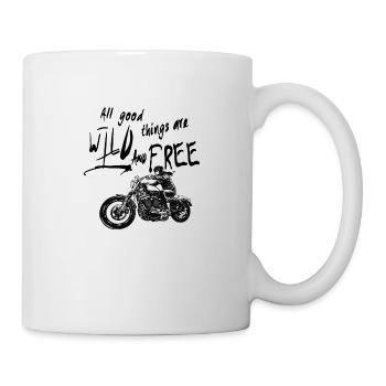 Wild and Free Biker Shirt - Mug - white - Right