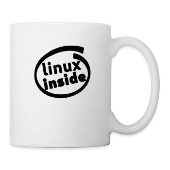 LINUX INSIDE TUX PROGRAMMER LOGO NERD GIFT - Mug blanc - blanc - Droite
