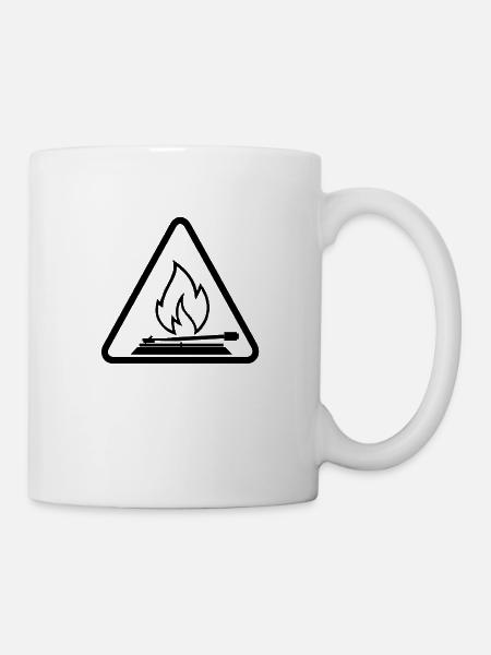 Burning Turntable - Tasse - Weiß