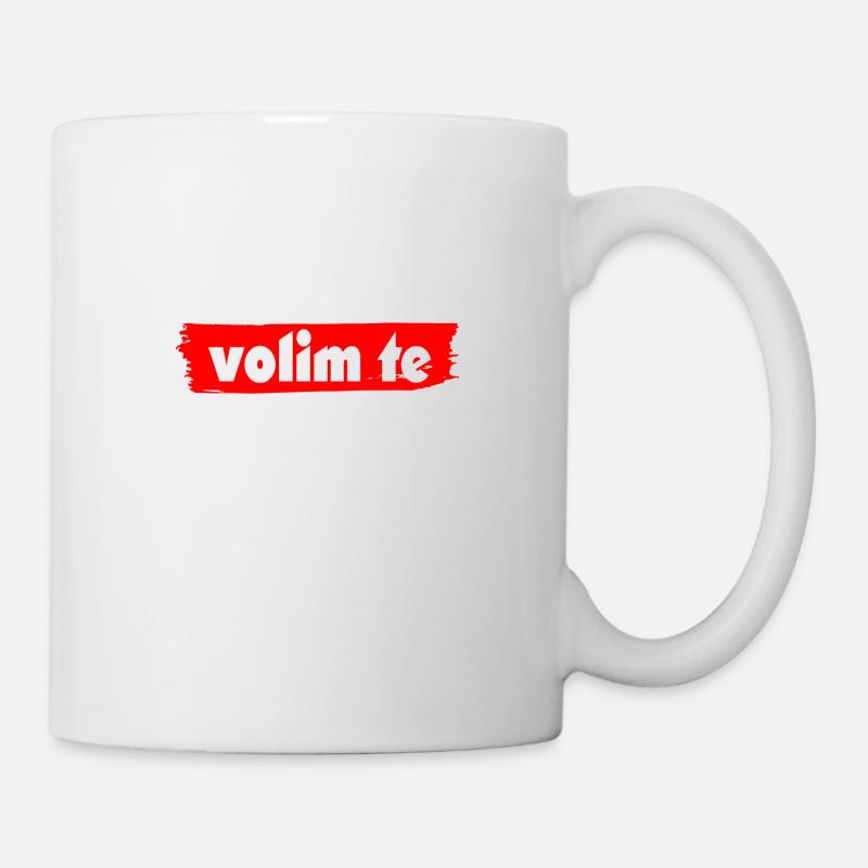 volim te - Tasse - Weiß